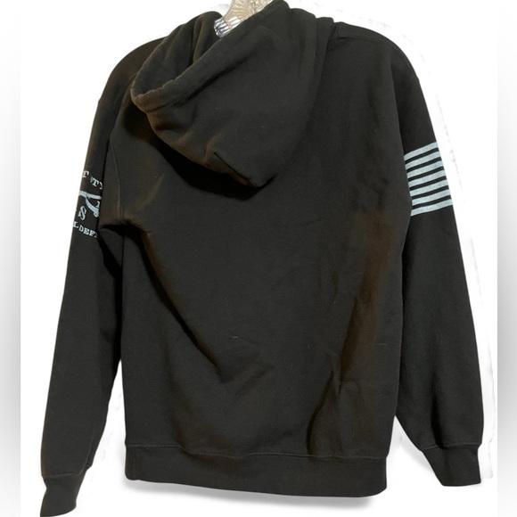 GRUNT STYLE Women’s Black Hoodie with White Bullet Graphic Size S - Picture 2 of 5